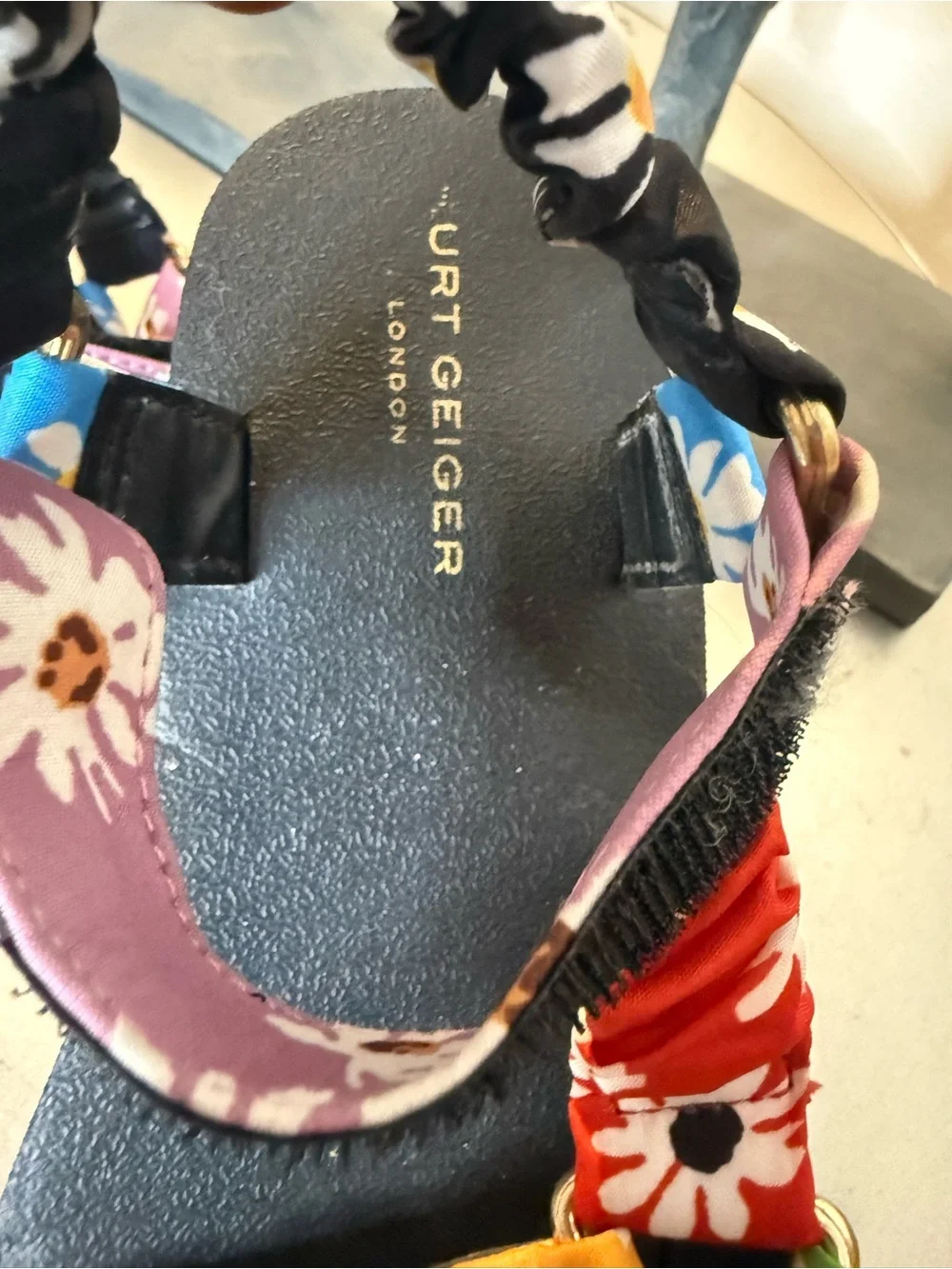 Kurt Geiger Kids' Multicolor Embellished Floral Sandals 2Y